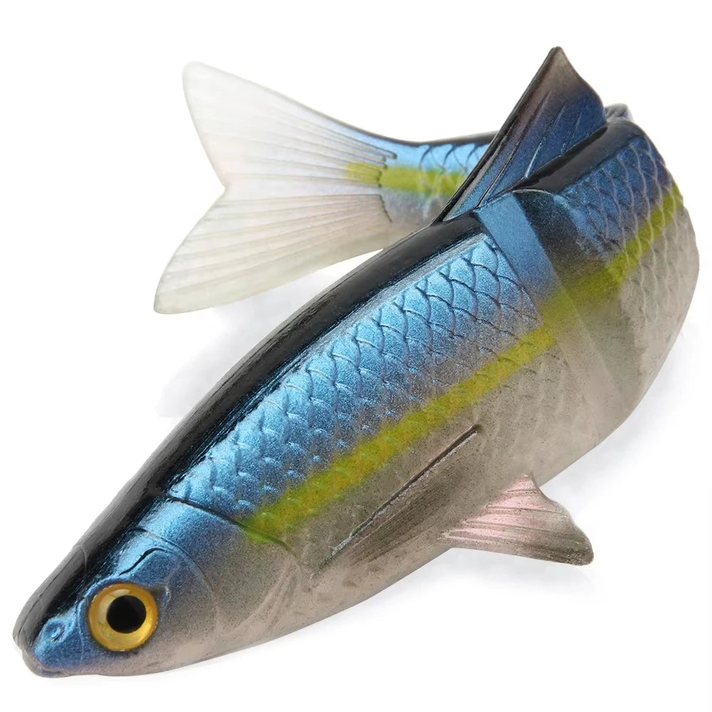 Spinpoler 3D Baitfish Sinking Lure 3 Sections Swimbait Soft Fishing Bait 3.7g 7.4g 16g Pike Bass Freshwater Saltwater Lure