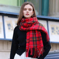 Classic Plaid Stripe Scarf Warm Winter Width Shawl Women Ladies Lovely Fashion Casual Scarves