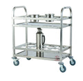 Commercial 2-Tier Stainless Steel Kettle Cart Multifunctional for Tea & Food Serving in Hotels & Restaurants