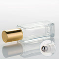 3ml 6ml 10ml Custom Rectangle Clear Glass Roller for Perfume Oil & Skin Care Serum Roll on Containers