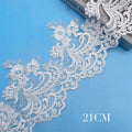 Wedding Dress Bridal Ivory Embroidery Cord Lace Trim With Sequins Manufacture LT2489B