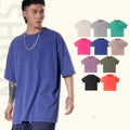 Dtg Print Streetwear Graphic Tees T Shirts Plus Size Men's Distress Acid Wash T-Shirt Custom Vintage Oversized Tshirt for Men