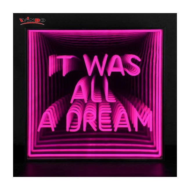 Winbo Wholesale Led Neon Sign Light Party Event Decor Free Design Neon Sign Infinity Mirror
