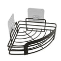 Wall-Mounted Stainless Steel Metal Shelf Rack No-Drill Adhesive Bathroom Storage Organizer Corner Shower Rack Set