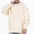Fashion Round Neck Drop Shoulder Loose Mens Sweatshirt Customized Solid Color Oversized Men's Sweatshirts