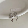 NO Pierced Chic Fashion Vintage Zirconia Metal Bow Tie Designer Wrap Ear Cuff Clip Earrings for Women Girls Jewelry