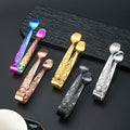 Rose Pattern Mini Barbecue Food Clip Tongs Retro Rose Embossed Stainless Steel Ice Square Clip Sugar Tongs Food Clip