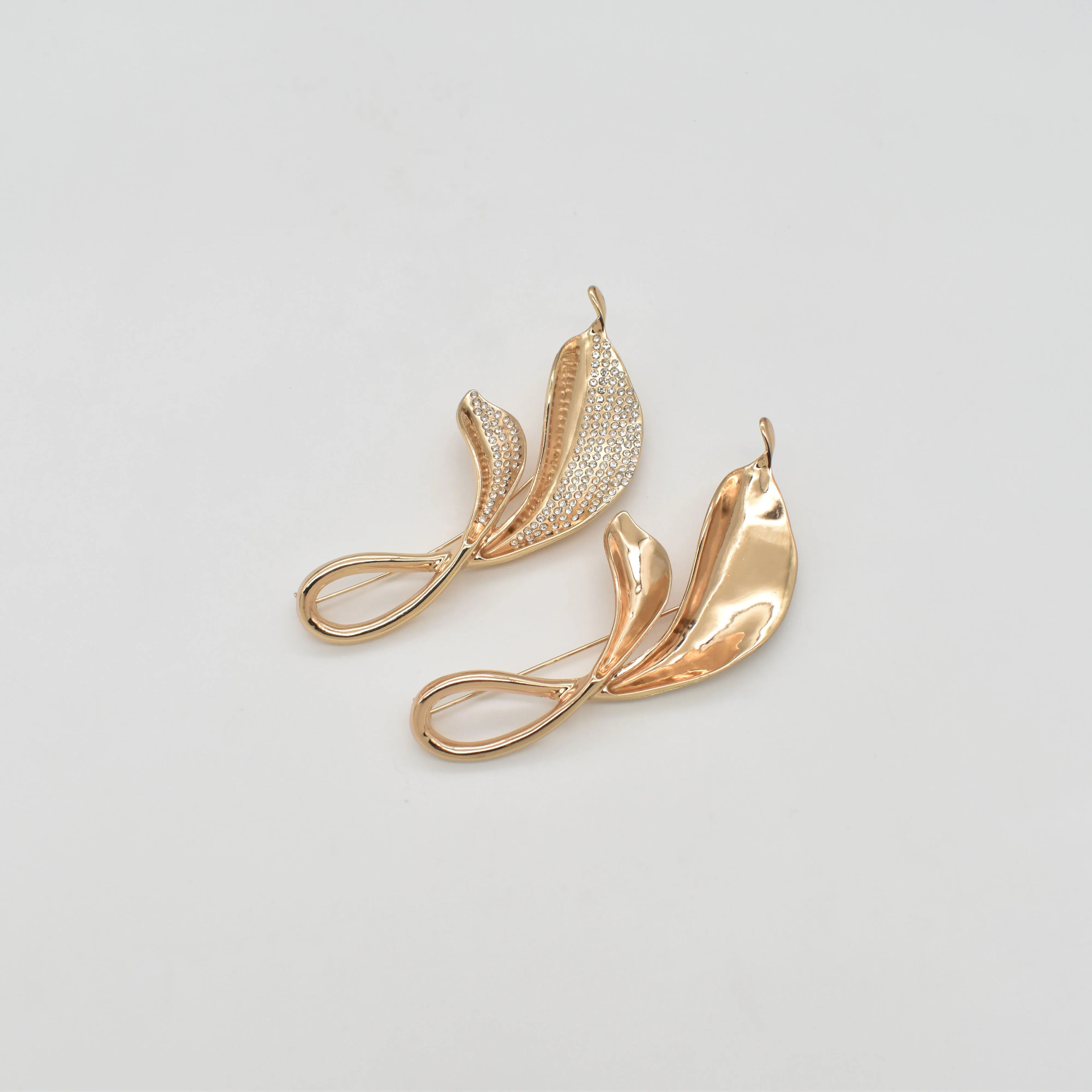 Metal Leaves Brooch Bikini Connector Swimwear Metal Accessories Gold Hardware Accessory  For Swimwear