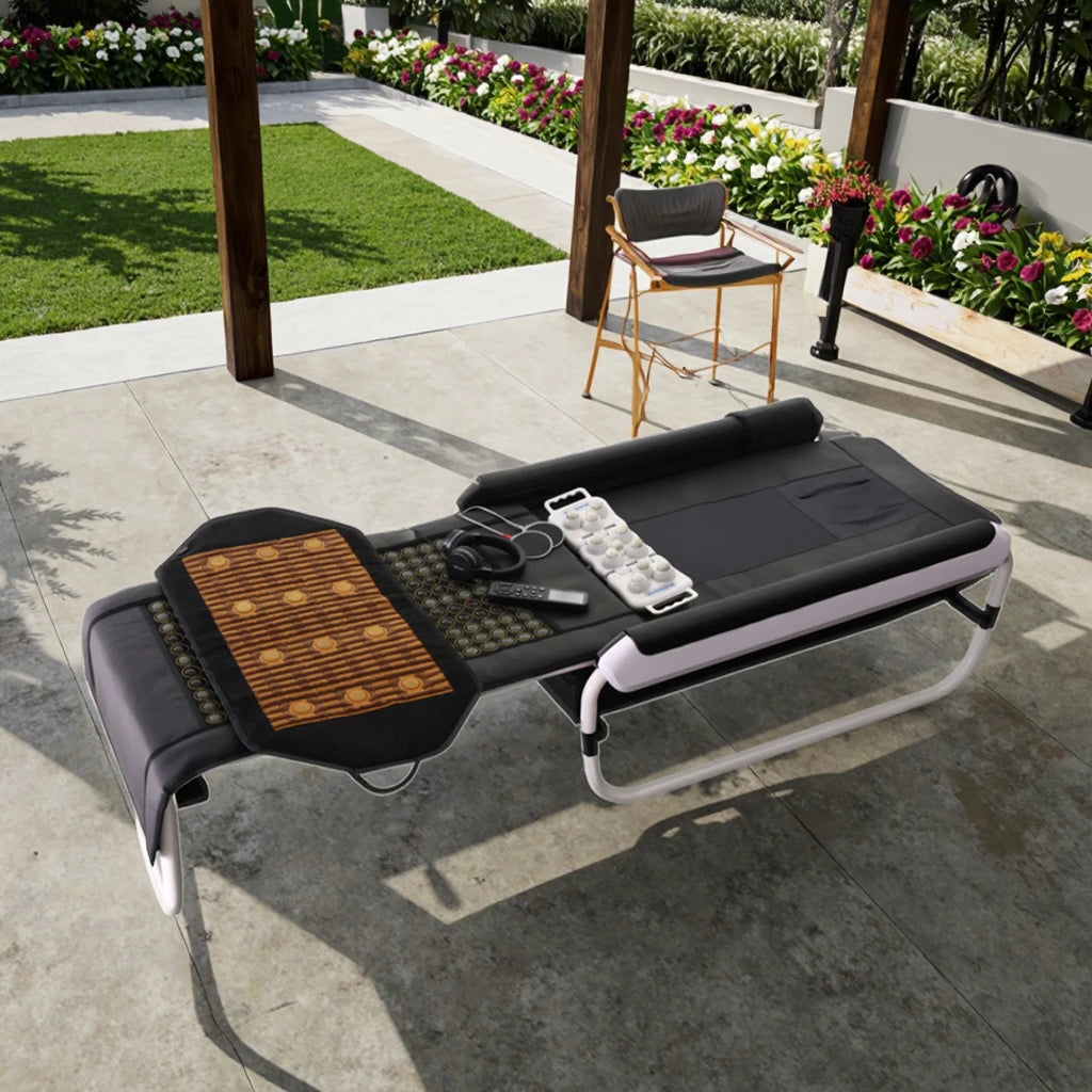 POP RELAX Jade Roller Spine Chiropractic Serajen V3  V6 Master Spa Table Electric Jade Bed Thermal Infrared Massage Bed