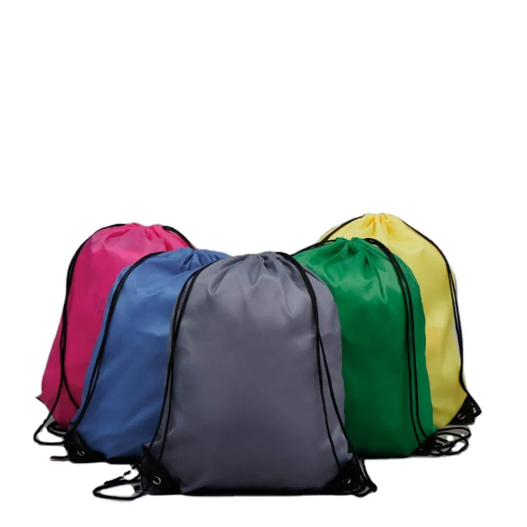 Draw String Sports Bags Gym Cinch Sack Nylon String Backpack Plain Sport Bag Drawstring Party Favor Stock