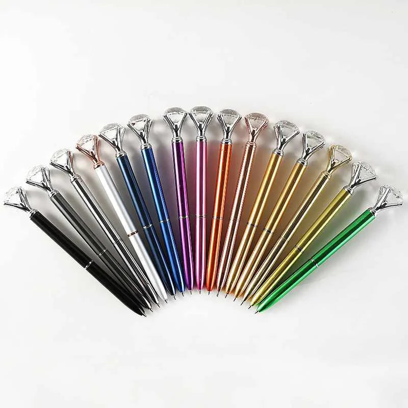 Fashionable Big Diamond Shaped Sports Metal Pen with Logo Customized Promotional Pen MegaBDM