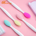 Hot Black Retractable Lip Exfoliating Brush Single Silicone Makeup Tool
