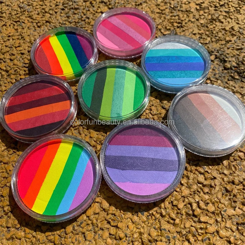 Private Label Custom Vegan High Pigment Eye Shadow Palette Neon Pastel Eye Liner Water Activated Eyeliner Palette Wholesale