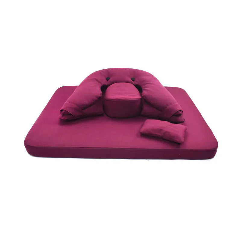 Yuexiu New Design Meditation Cushion with Buckwheat Husk Square Meditation Pillow Floor Seat Set Japanese Tatami Mat