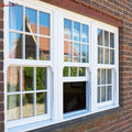 Modern Design Double Hung Window American Sash Vertical Sliding Glass Aluminum Alloy Frame Stainless Steel Screen for Hotels