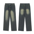 OEM Custom Jeans Fashion Full Length Hip Hop Low Rise Baggy Jeans Loose Mens Denim Pants