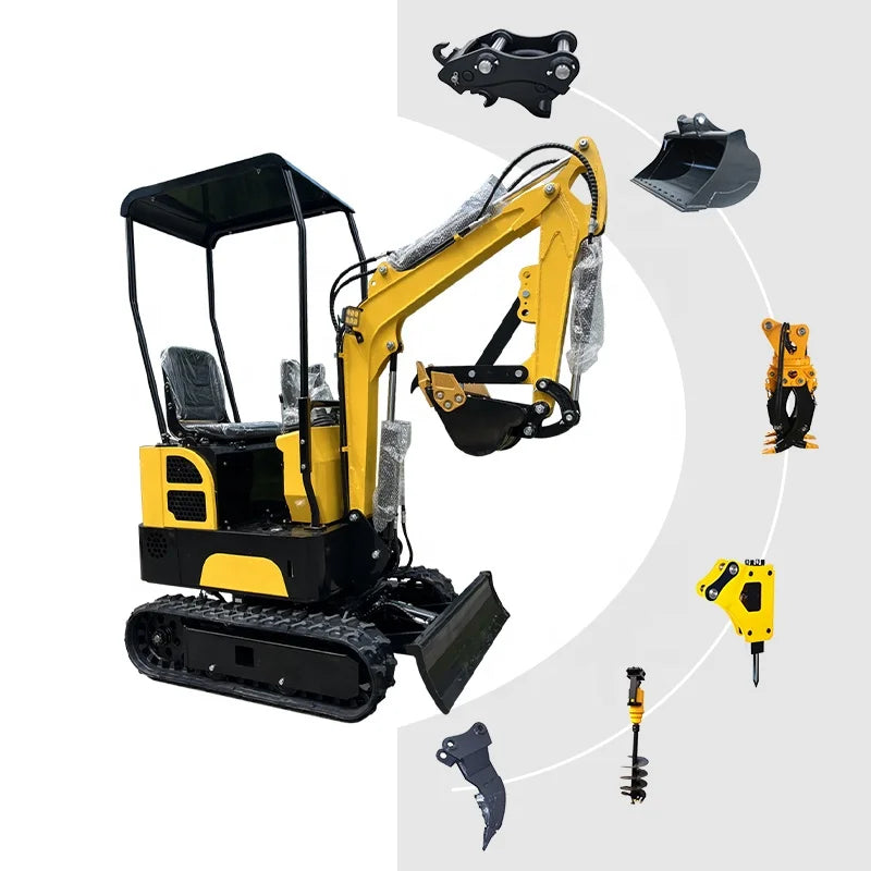 EPA Engine Mini Excavator Digger Crawler Excavator Machine 1.2 Tonne Excavator with Roof for Sale