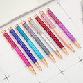 Factory Wholesale Manufacture Premium Stainless Steel Sequin Floating Glitter Metal Ball Pen for Promotional Items
