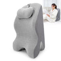 Oblong Shaped Memory Foam Lumbar Support Pillow Knitted Polyester Cover for Effective Back Pain Relief Dual-use Lying Pillow
