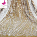 Exclusive Luxury White French 3d Beads Crystal Sequins Super Sparkle African Embroidery Wedding Bridal Lace Dress Fabric HY1567
