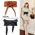 Simple and Versatile Designer Belts Women Stretch Lace Splicing Faux Leather High Waistband Waist Strap Waist
