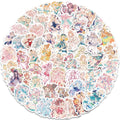 60Pcs Kawaii Anime Cute Beautiful Girl Decorative Stickers for Laptop Phone Waterproof Japanese Dress up Sticker