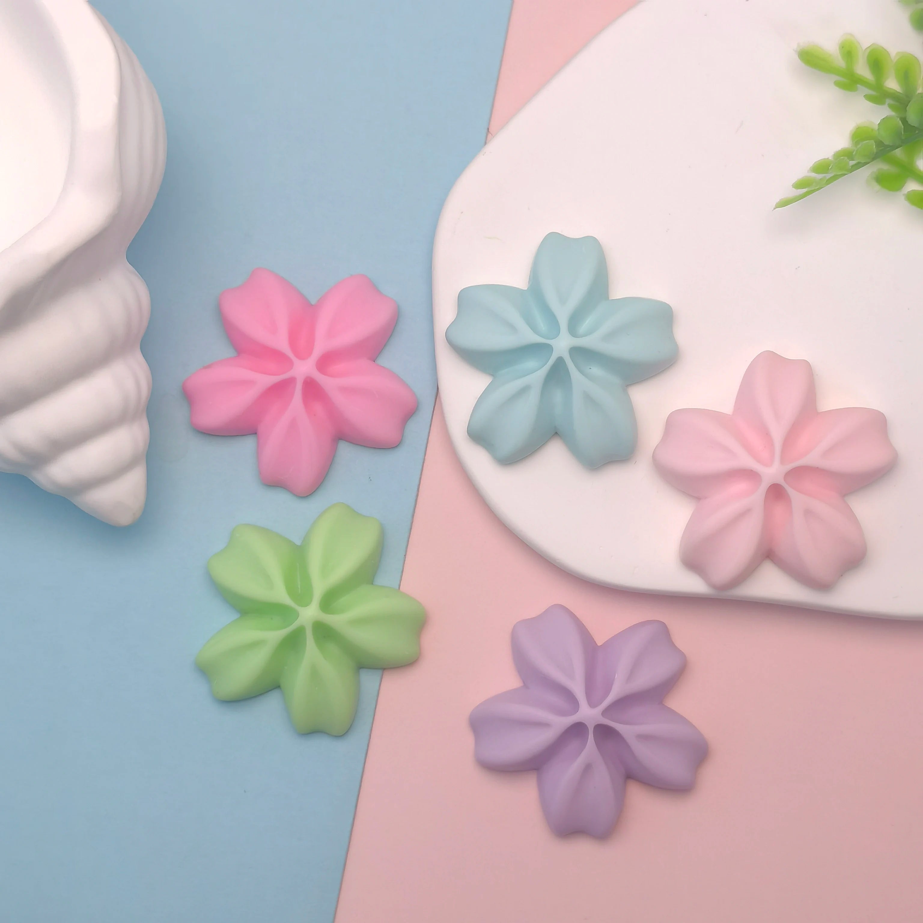 100pcs Kawaii Resin Flowers Scrapbooking Flatback Planar Cabochon Embellishment Phone Case Jewelry Decoration 19/33mm