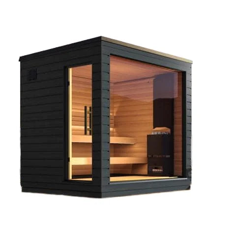 Traditional Outdoor Sauna Room for 6 Professional Manufacturer's Far Infared Wet Steam Sauna Facility