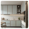 Modern Design Modular Laundry Cabinet Sink Acrylic Marble/Laminate Countertop MDF Construction Faucet Hinge Drawer Basket