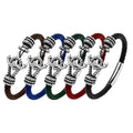 Latest Hot Sale Handmade Fashion Men's Jewelry Vintage Ship's Anchor Charm Leather Bracelet