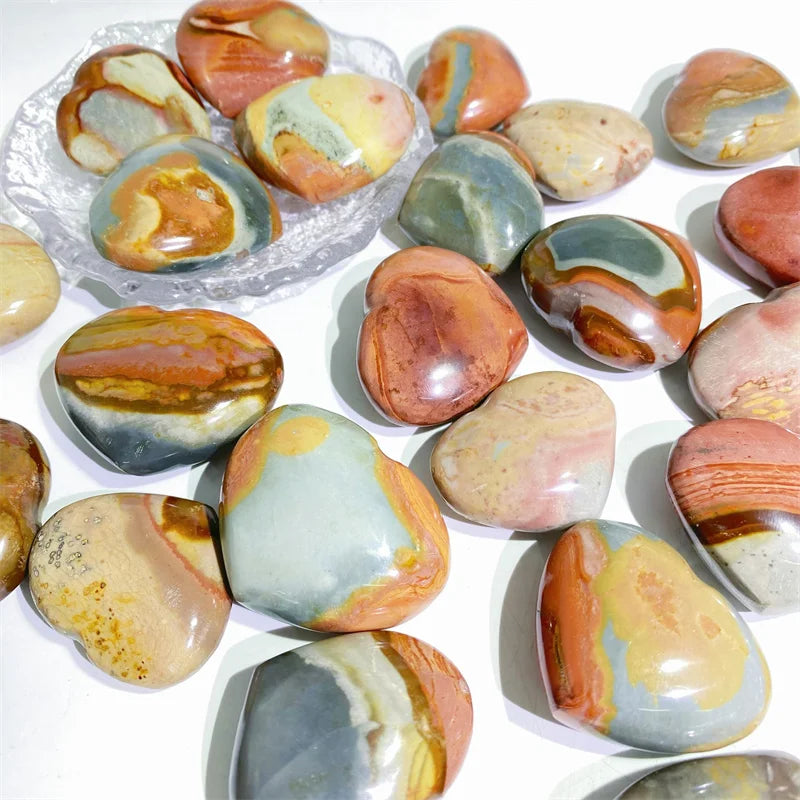 Wholesale Natural Healing Crystal Ocean Stone Heart  Meditation Stone  for Healing Decoration