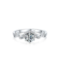 Fashion Elegant Exquisite Wedding Diamond Ring S925 Sterling Silver Rhodium Plated Cubic Zirconia Infinite love Crown Ring