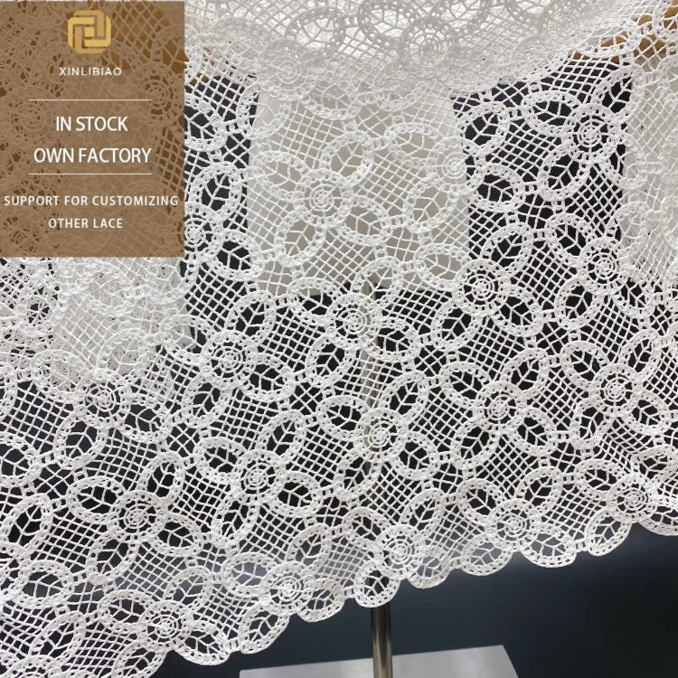 Wholesale Polyester Lace Fabric Embroidery Hollow Dress Design Fashionable Garment Accessories for Shoes & Bags