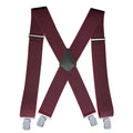 Men's Heavy Duty 5cm/2 Inch Wide Work Suspenders with 4 Strong Adjustable Elastic Clips Big Size Trouser Braces Straps