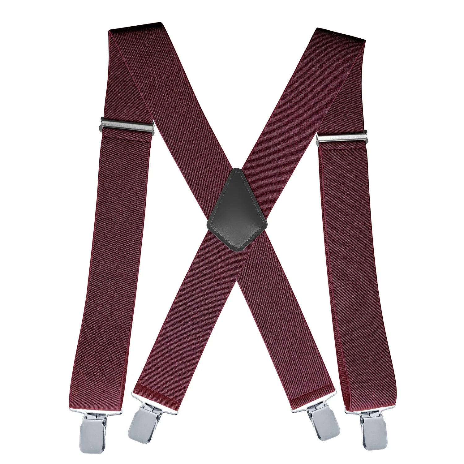 Men's Heavy Duty 5cm/2 Inch Wide Work Suspenders with 4 Strong Adjustable Elastic Clips Big Size Trouser Braces Straps