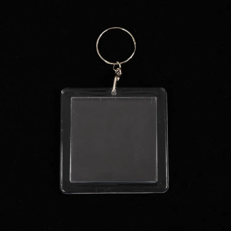 Custom Picture DIY Insert Gift Blank Frame Personalized Logo Plastic Souvenir UV Printing Acrylic Keychain