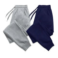 Men's Plus Size Fleece-Lined Fitness Running Casual Pants Loose Fit Mid Waist Flat Front Straight Pattern Wholesale