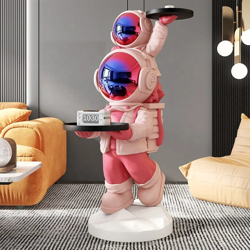 Large Astronaut Resin Crafts Floor-Standing Ornament TV Cabinet Tray Home Accessory for Living Room New Home Gift