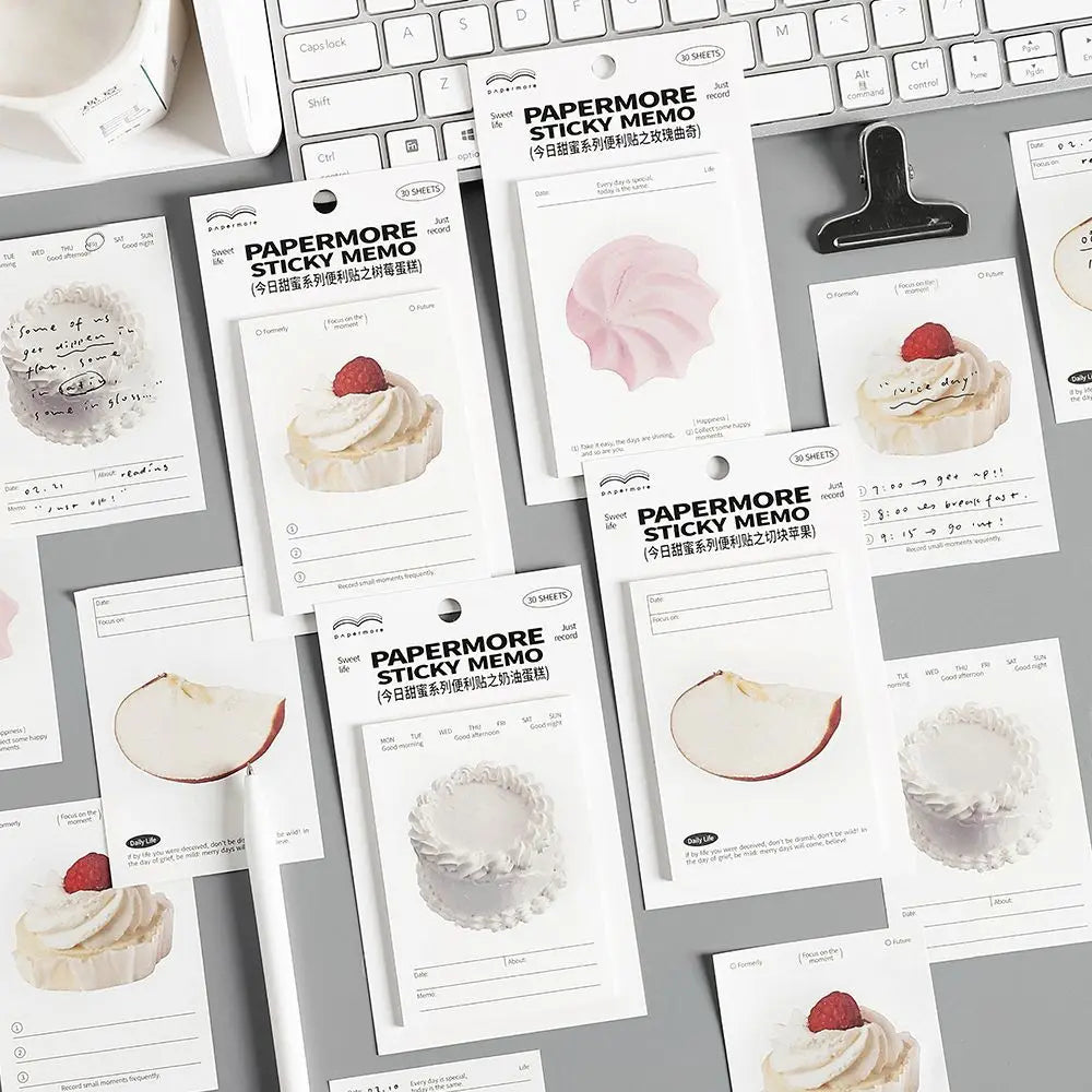 30 Sheets Per Pack of Sticky Notes Today's Sweet Series Baking Food Handbook Decoration Material Stickers