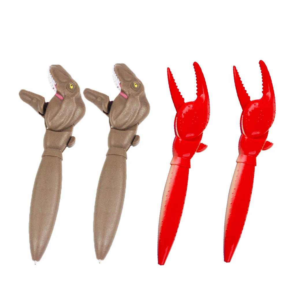 Creative Lapiceros Kawaii Dinosaurio BallPoint Pens Crab Claw Shaped Pen for Kids Animal Shape Writing Pens School Stationary