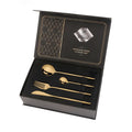 24PCS Gold Plated Flatware 18/8 Stainless Steel Cutlery Set Restaurant Silverware 24PCS