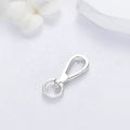 Silver 925 Oval D Key Ring Push Gate Lobster Keychain Clasps Swivel Lanyard Keyring Chain Clasp for Bracelet Necklace Making