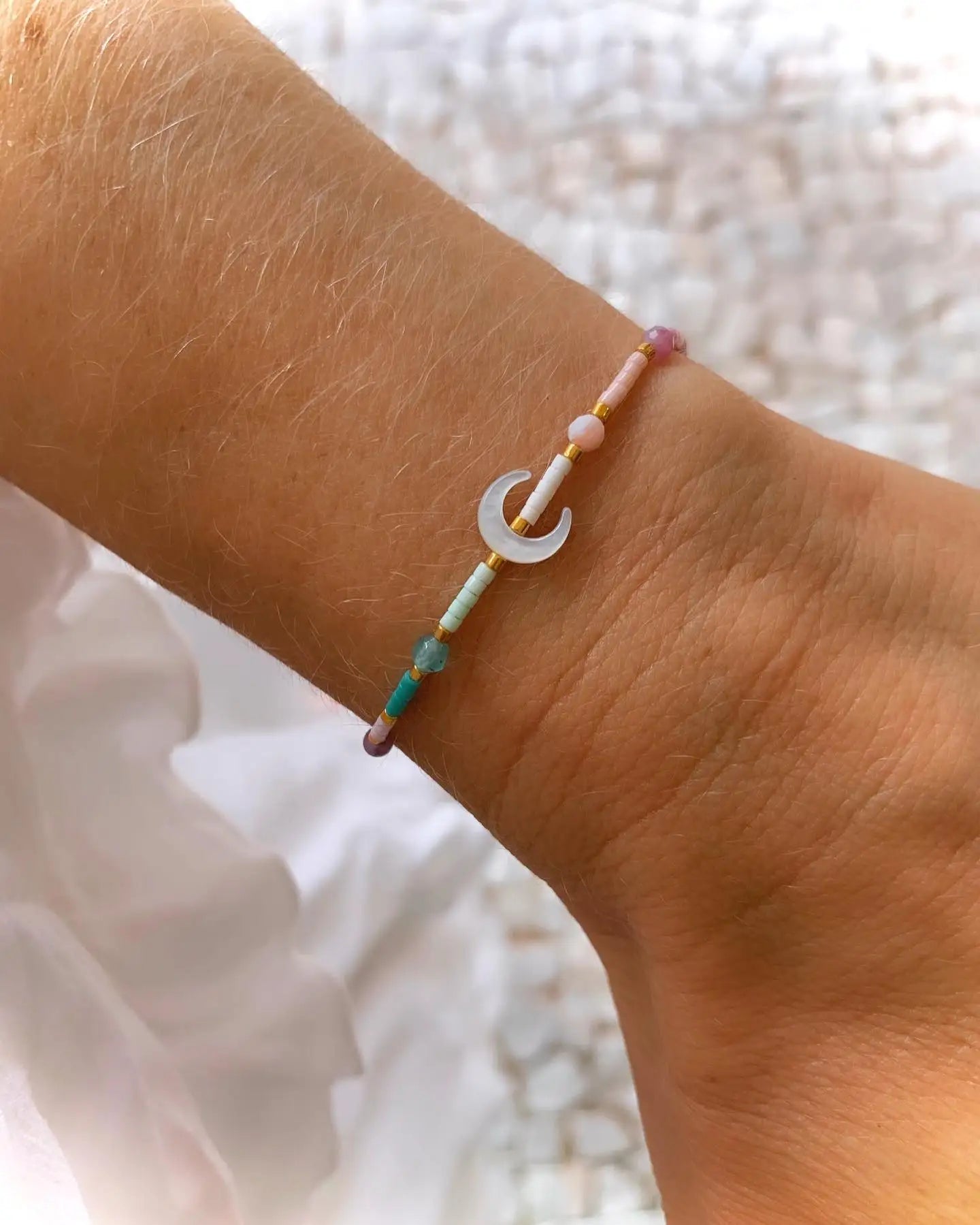 Go2boho Miyuki Bead Bracelet for Women Handmade Dainty Seed New Design Moon Pendant Beads Bracelet Fashion Beaded Bracelets