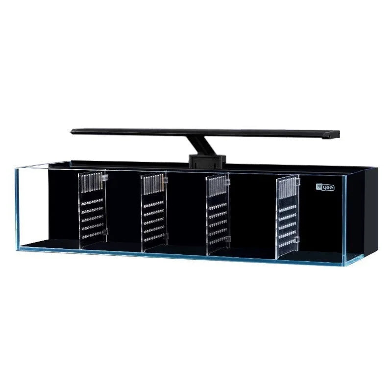 Wholesale Super White Fighting Fish Glass Aquarium Multi-compartment Isolated Post-filter Small ECO Fighting Fish Aquarium