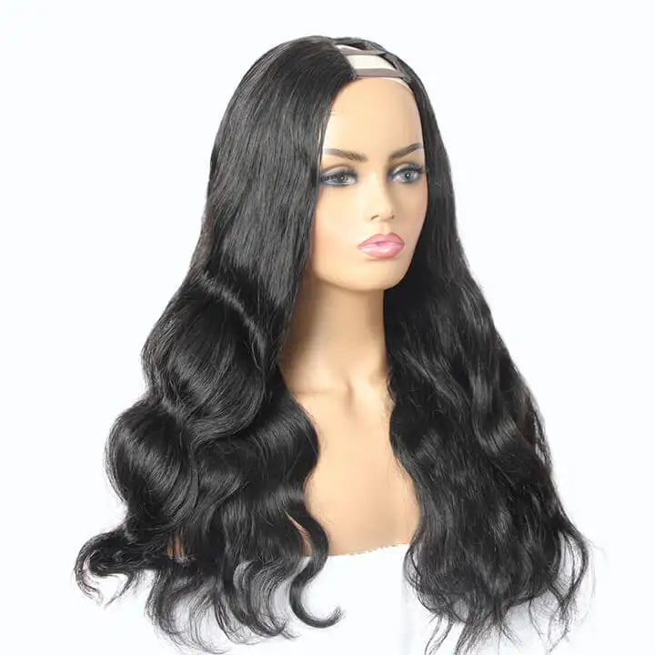 ML U Part Wig Body Wave & Deep Wave Chinese Hair Woman Toupee Dobdle Hair Extensions & Wigs