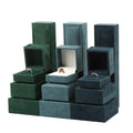 Elegant Velvet Jewelry Box Necklace Earring Ring Box