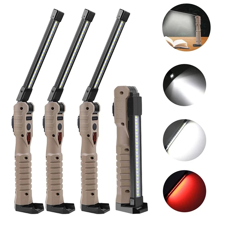 Magnetichome 1000 Lumens LED Work Light Rechargeable Battery 80 Waterproof ABS Decorative Flashlights with AC/DC Power Supply