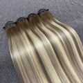 Full Cuticle High Quality One Donor Double Drawn Thick Top to Bottom Virgin Human Hair Flat Weft Hair Extensions