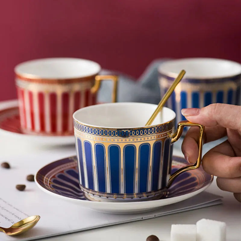 Trending Nordic Style Customized Ceramic Coffee Mug and Saucer