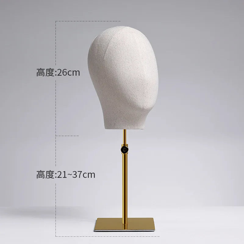 Necklace Hat Headband Wigs Glasses Adjustable Height Display Head Stand Half Mannequin